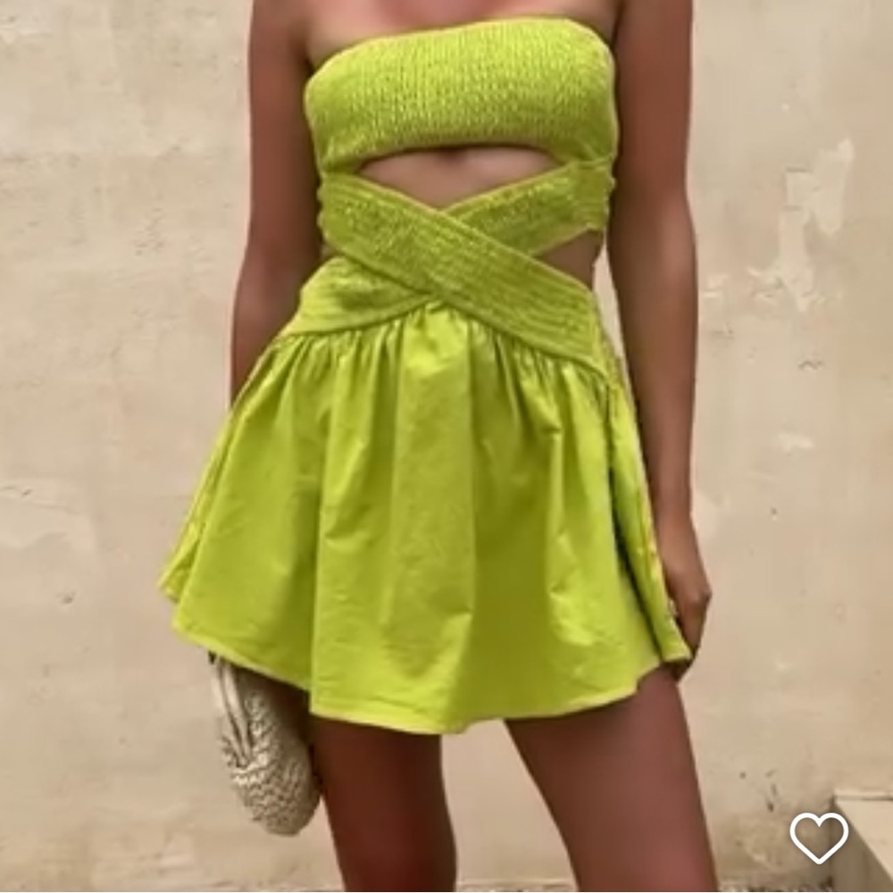 Strapless Lime Green Dress